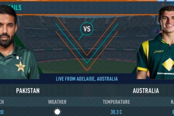 Harish Rauf की घातक गेंदबाजी से ऑस्ट्रेलिया 163 रन पर All out Cricket match between Aus vs Pak